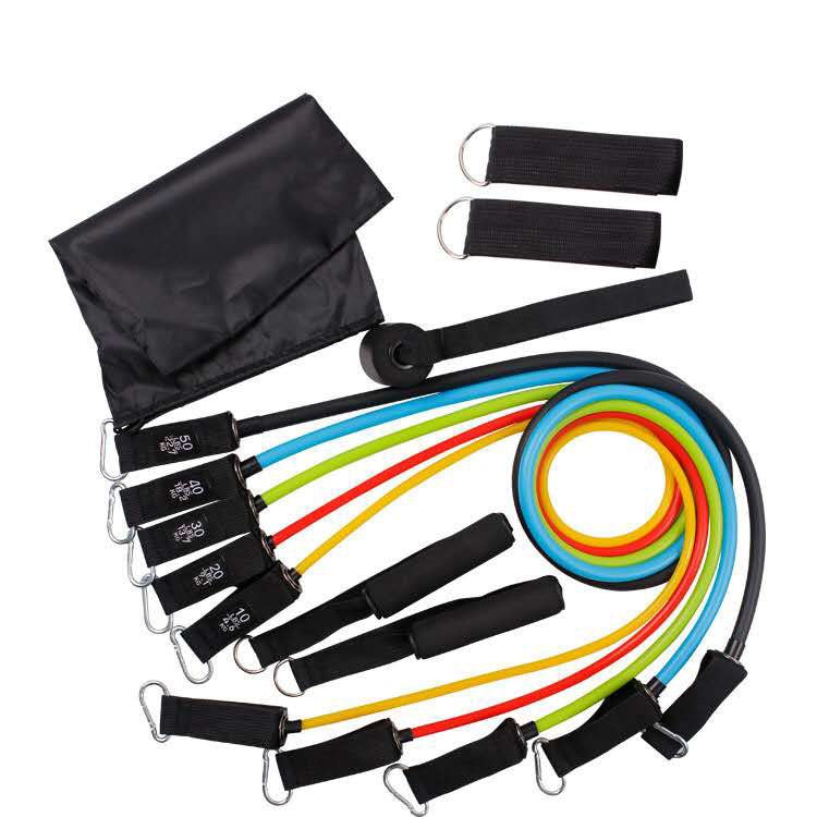 17-Piece Set 150 Lbs Chest Expander & Resistance Bands