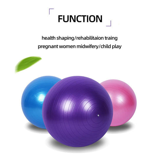 PVC Glossy Fitness Balls Yoga Ball Thickened Explosion-proof Exercise Home Gym Pilates Equipment Balance Ball 45cm/55cm/65cm/75cm/85cm