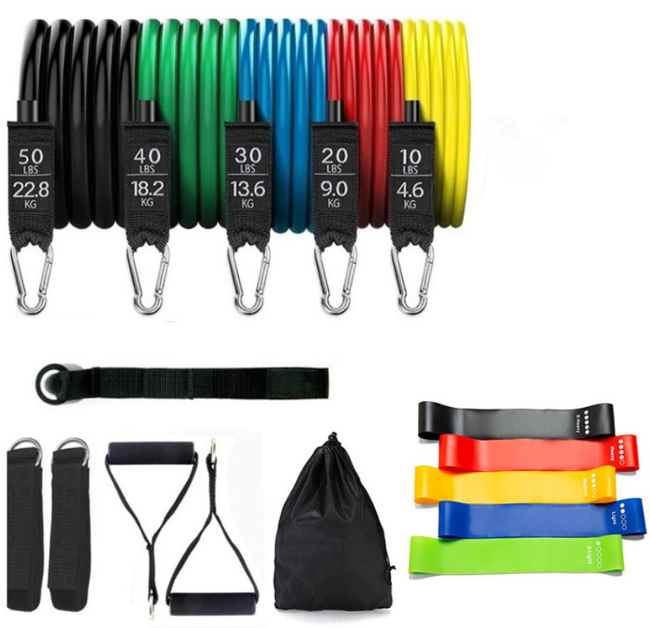 17-Piece Set 150 Lbs Chest Expander & Resistance Bands