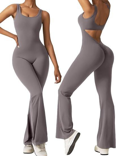 Sleeveless flared jumpsuit