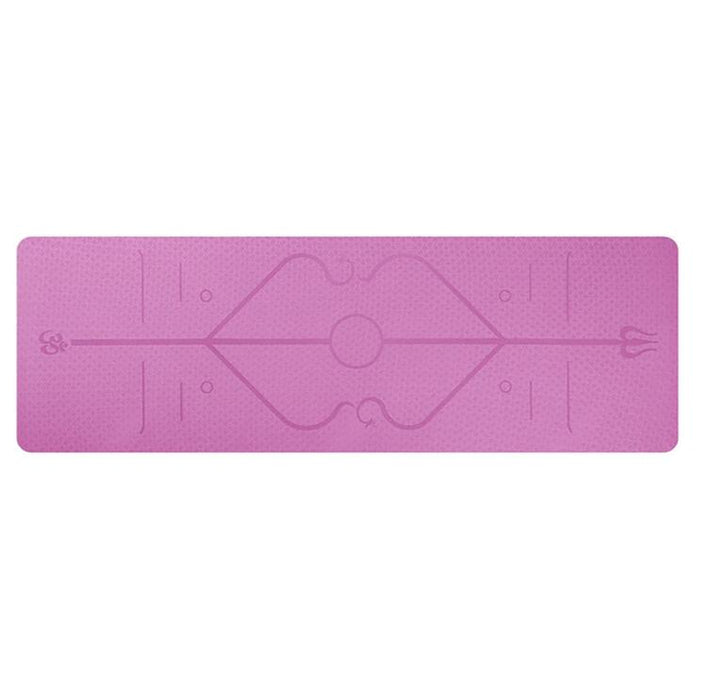 TPE Eco-friendly Non-Slip Yoga Mat with Position Lines