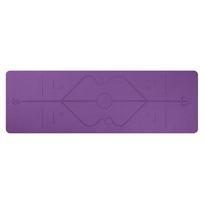 TPE Eco-friendly Non-Slip Yoga Mat with Position Lines