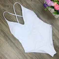 Women Swimwear Sexy High Cut One Piece Swimsuit Backless