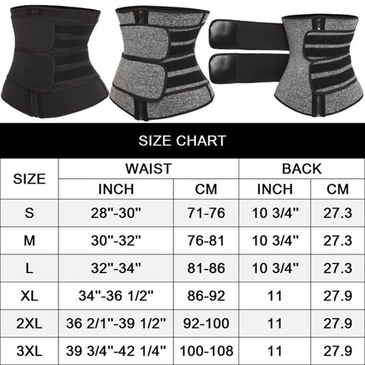 Neoprene Sauna Waist Trainer Corset Sweat Belt for Women Weight Loss Compression Trimmer Workout Fitness