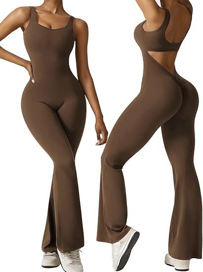 Sleeveless flared jumpsuit